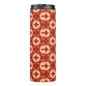rotes geometrisches abstraktes Design Thermosbecher (Rückseite)