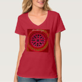 rotes geometrisches Design T-Shirt (Vorderseite)