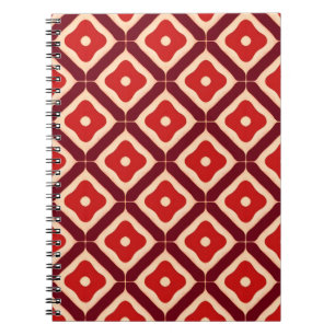 Rotes Geometrisches für Schule, Büro & Kreative Notizblock