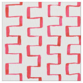 Rotes geometrisches gemaltes Muster-Gewebe Stoff (Nahaufnahme)