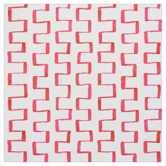 Rotes geometrisches gemaltes Muster-Gewebe Stoff (Muster)