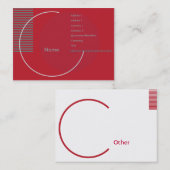 Rotes geometrisches - mollig visitenkarte (Vorne/Hinten)