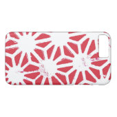 rotes geometrisches Muster Case-Mate iPhone Hülle (Rückseite (Horizontal))