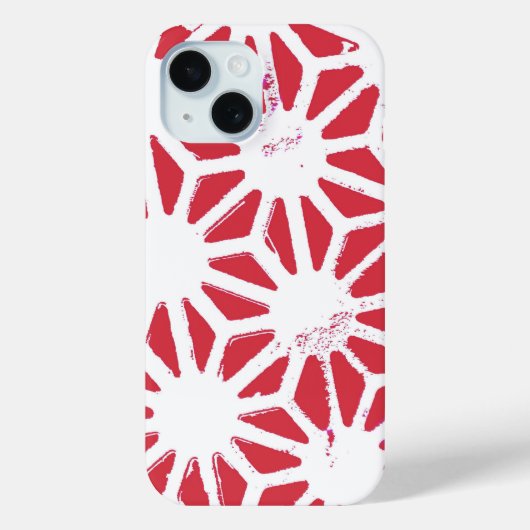 rotes geometrisches Muster Case-Mate iPhone Hülle (Rückseite)