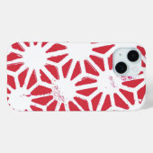 rotes geometrisches Muster Case-Mate iPhone Hülle (Rückseite (Horizontal))
