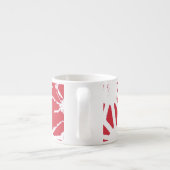 rotes geometrisches Muster Espressotasse (Rückseite)