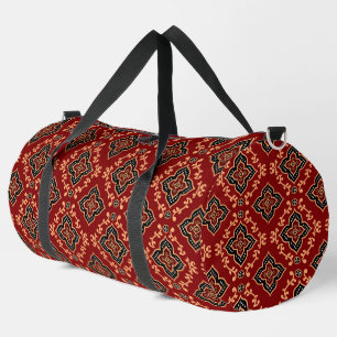 rotes geometrisches Muster / Indianerausdruck Duffle Bag