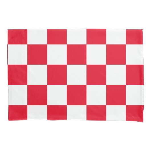 rotes geometrisches Muster Kissenbezug (Vorderseite)