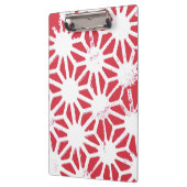 rotes geometrisches Muster Klemmbrett (Links)