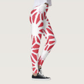 rotes geometrisches Muster Leggings (Rechts)