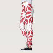 rotes geometrisches Muster Leggings (Links)