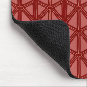 rotes geometrisches Muster Mousepad (Ecke)