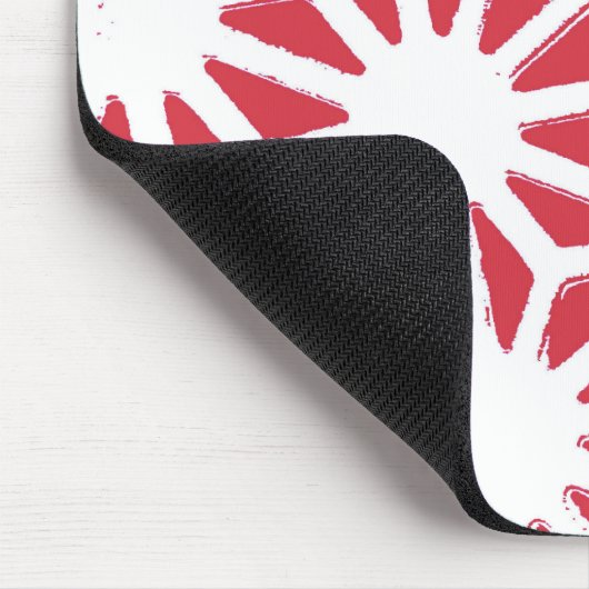 rotes geometrisches Muster Mousepad (Ecke)