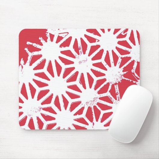 rotes geometrisches Muster Mousepad (Mit Mouse)