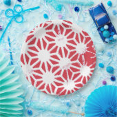 rotes geometrisches Muster Pappteller (Party)