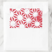 rotes geometrisches Muster Rechteckiger Aufkleber (Tasche)