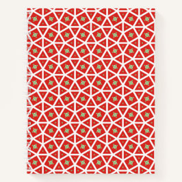 Rotes geometrisches Sternendesign für die Feiertag Notizblock