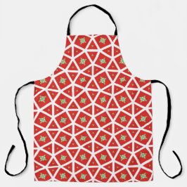 Rotes geometrisches Sternendesign für Feiertage Schürze