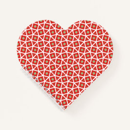 Rotes geometrisches Weihnachtsstern-Design Notizblock