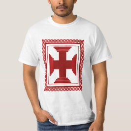 Rotes Gerahmtes Kreuz T - Shirt