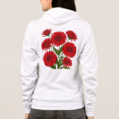 Rotes Gerbera-Daisy-Blumenstrauß Hoodie (Rückseite)
