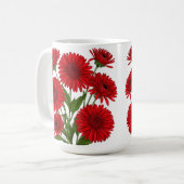 Rotes Gerbera-Daisy-Blumenstrauß Kaffeetasse (Vorderseite Links)