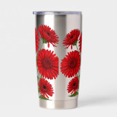 Rotes Gerbera-Daisy-Blumenstrauß Thermobecher (Rechts)