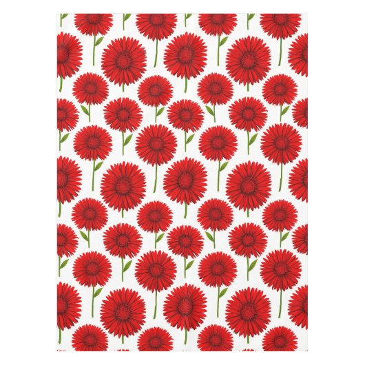 Rotes Gerbera-Daisy-Sträußchen Tischdecke (Vorderseite)