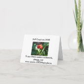 Rotes Gerbera-Gänseblümchen notecard Karte (Rückseite)