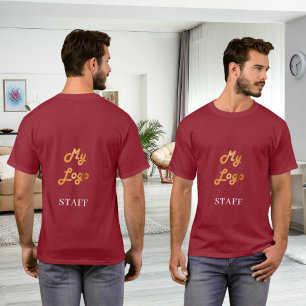 Rotes Geschäft-Logo-Mitarbeiter T-Shirt