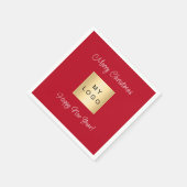 Rotes Geschäft-Logo Weihnachten Serviette (Ecke)