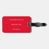 Rotes Geschäft scharfer Acryl Gepäckanhänger (Rückseite horizontal)