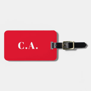 Rotes Geschäft scharfes Acryl monogrammiert Gepäckanhänger