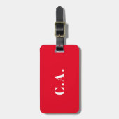 Rotes Geschäft scharfes Acryl monogrammiert Gepäckanhänger (Vorderseite vertikal)