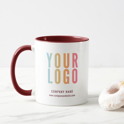 Rotes Geschäftslogo Benutzerdefinierte Werbeartike Tasse (Mit Donut)