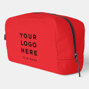 Rotes Geschäftslogo Name Instagram Reise Waschbeutel