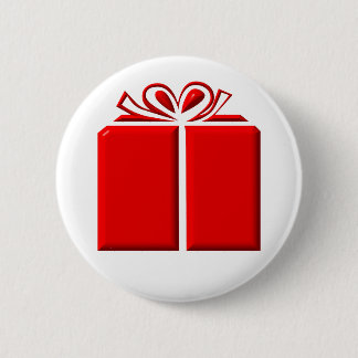 Rotes Geschenk mit Bogen Button
