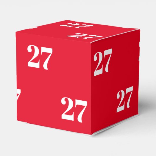 Rotes Geschenk mit Leerbuchstaben anpassen Geschenkschachtel (Rückseite)