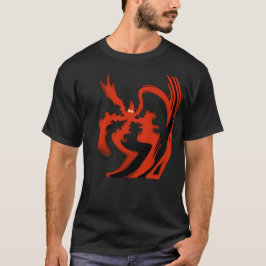 Rotes Gespenst fällt rückwärts T-Shirt