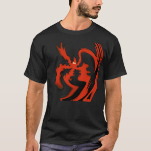Rotes Gespenst fällt rückwärts T-Shirt