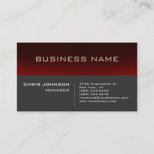Rotes gestreiftes graues Hintergrund-Manager-Gesch Visitenkarte