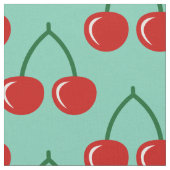 Rotes Gewebe des Kirschdruckmusters DIY Textil Stoff (Nahaufnahme)
