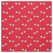 Rotes Gewebe mit Augen und Brillen Print Stoff (Muster)