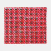 Rotes Gewebe nahtlose Textur von Bambusweide Ratta Fleecedecke (Vorderseite (Horizontal))