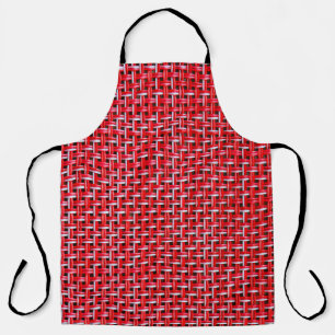 Rotes Gewebe nahtlose Textur von Bambusweide Ratta Schürze