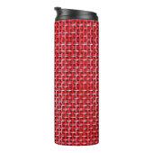 Rotes Gewebe nahtlose Textur von Bambusweide Ratta Thermosbecher (Nach rechts gedreht)