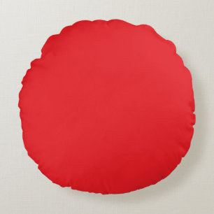 Rotes gewelltes Kreisabzeichen-Design Rundes Kissen
