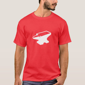 Rotes Gießerei-Amboss-T-Shirt (rot) T-Shirt
