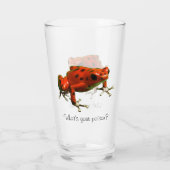 Rotes Gift-Dart-Froschglas Glas (Rückseite)