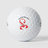 Rotes Giftkorpion sehr giftiges Insekt Golfball (Vorderseite)